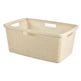 Cesta jute 46l blanco roto 59x39x25 cm curver
