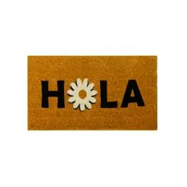 Felpudo coco hola margarita 40 x 70 cm dintex
