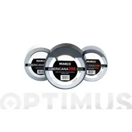 Cinta americana 398 30 m x 50 mm plata miarco