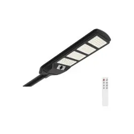 Farola solar industrial negro sensor pir 15w 2000lm 6500k ip54 arteconfort