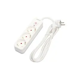 Base multiple con interruptor blanco 3 tomas 1,5mt arteconfort