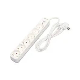 Base multiple con interruptor blanco 6 tomas 1,5mt arteconfort