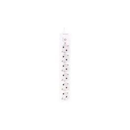 Base multiple con interruptor blanco 6 tomas 5mt arteconfort