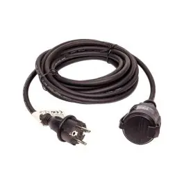 Prolongador 3x1,5 negro 16a 5mt ip44 arteconfort