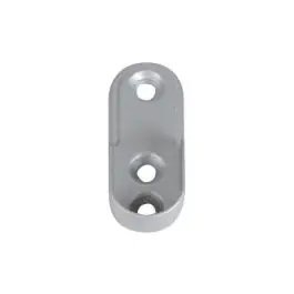 Soporte barra armario lateral zamak oval 15 mm 100uds micel