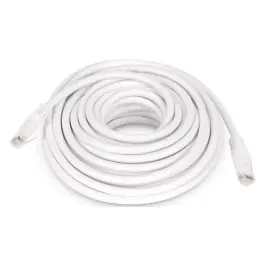 Cable ethernet cat6 cu rj45-rj45 blanco 10 mt axil