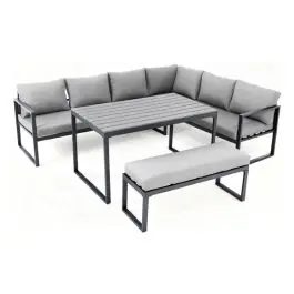 Conjunto rinconero acero con mesa alta bolonia import