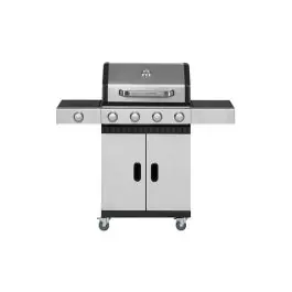 Barbacoa gas 4 fuegos con quemador lateral ironside garden