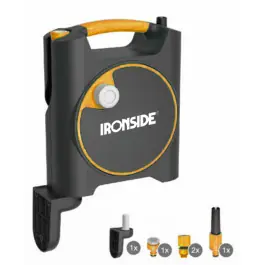 Enrollador manguera mini con manguera 10m, 266 x 148 x 440 mm ironside garden