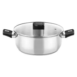 Cacerola con tapa cristal elite baquelita 24cm monix