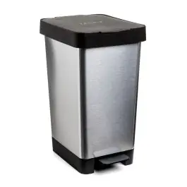 Cubo con pedal smart reciclaje 25l gris metalizado tatay