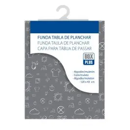 Funda tabla planchar 120 x 43cm algodon muleton box plus