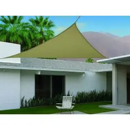 Toldo vela sombreo triangular polietileno 185gr 03x03x03m arena natuur
