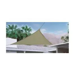Toldo vela sombreo triangular polietileno 185gr 05x05x05m arena natuur