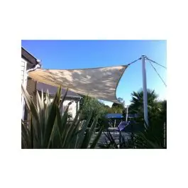 Toldo vela sombreo triangular polyester 160gr 05x05x05m crema natuur
