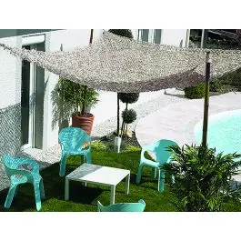 Toldo vela sombreo rectangular camuflaje 02x03m blanco roto natuur
