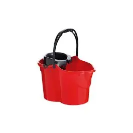 Cubo con escurridor 15 l rojo maya