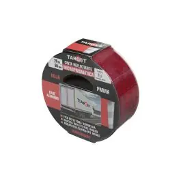 Cinta adhesiva señalización reflectante 25mtx50mm roja con base de aluminio target