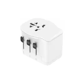 Adaptador enchufe viaje universal 3 usb 65w blanco simon