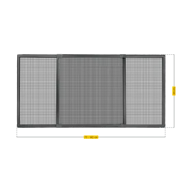 Mosquitera ventana extensible fibra vidrio 50x75-142cm antracita schellenberg