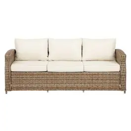 Sofa ratan 3 plazas natural import - Schou
