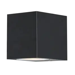 Aplique exterior confo negro 1xgu10 ip44 cristalrecord