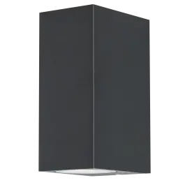 Aplique exterior confo negro 2xgu10 ip44 cristalrecord