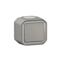 Conmutador superficie gris ip55 new plexo legrand
