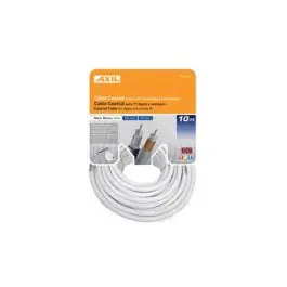 Cable coaxial tv 19vat - blanco 5 m axil