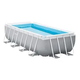 Piscina prism frame rectangular con bomba filtro 400 x 200 x 100 cm intex