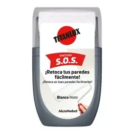 Pintura plastica tester retocador cobertura total mate 30 ml blanco titanlux