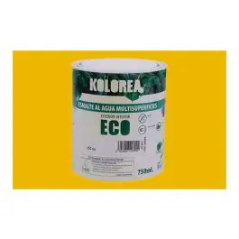 Esmalte al agua eco satinado 250 ml amarillo real kolorea