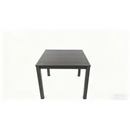 Mesa aluminio cuadrada 93x93 cm antracita import