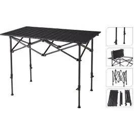 Mesa camping metalica 95x55cm 50-80cm import