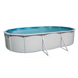 Piscina acero ovalada con columnas 640x336x120cm qp