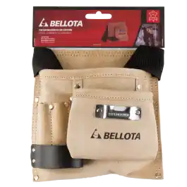 Cinturon porta-herramieintas de piel 3 bolsillos bellota