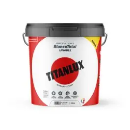 Pintura plastica interior exterior blanco total mate 14 l blanco titanlux