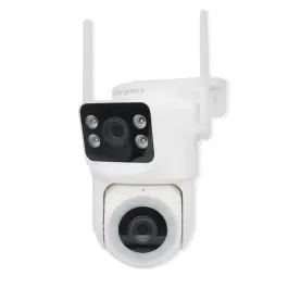 Camara wifi dual motorizada defender duo doble lente 4mp+4mp wifi dual 2,4ghz / 5 ghz deteccion movimiento energeeks