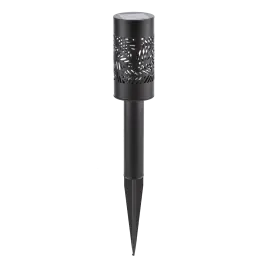 Baliza solar led efecto hoja gris 3 unidades autonomia 8 horas ip44 xanlite
