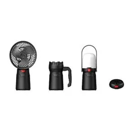 Pack ventilador+linterna+farol recargable usb 700lm 400lm 1600ll xanlite