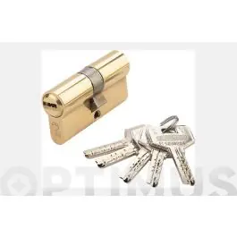 Cilindro seguridad ds15 leva larga, doble embrague, 35-35 mm, cromo mate, 5 llaves ezcurra
