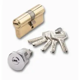 Cilindro seguridad ds15 leva larga 30-30 mm, negro, 5 llaves ezcurra