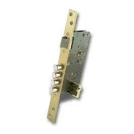 Cerradura seguridad embutir 700b/50 ds15/60 mm aluminio dorado ezcurra