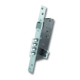Cerradura seguridad embutir 700b/50 ds15/70d canto redondo cromo mate ezcurra