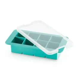Cubitera cuadrada xl con tapa turquoise lekue