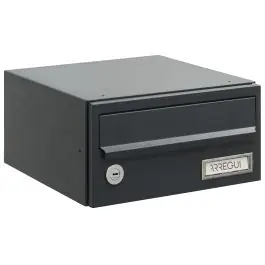 Buzon horizontal slim comunidad interior antracita 12x24x25cm arregui