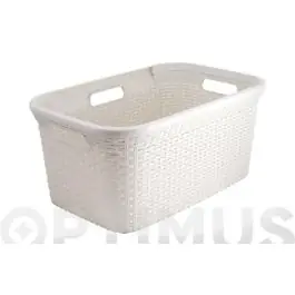 Cesta ropa natural style 45l blanco curver