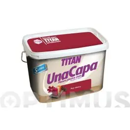 Pintura plastica una capa mate 2,5 l rojo intenso titan