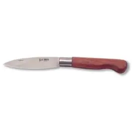 Navaja cabritera con muelle mango madera 9cm inox flores cortés