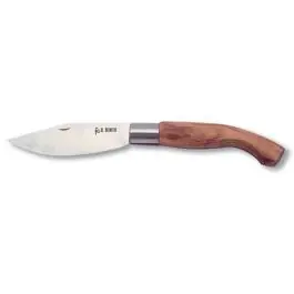 Navaja con mango madera 9cm inox flores cortés